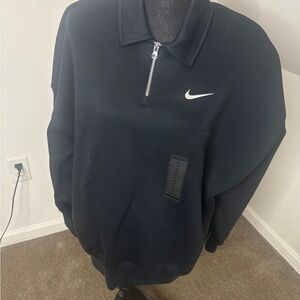 Nike Men's Dark Blue Zip-Up Sweater